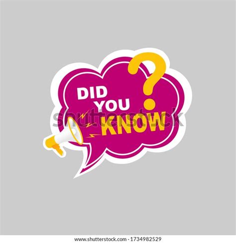 Did You Know Label Banner Sticker Stock Vector Royalty Free 1734982529