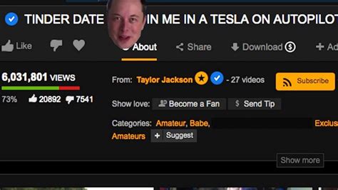 Taylor Jacksons Sex In A Tesla Video Watched 4 Million Times In 24 Hours Go Fashion Ideas