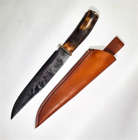 Hunting Bowie Knife Rustic Hand Forged Unique Personalized Etsy