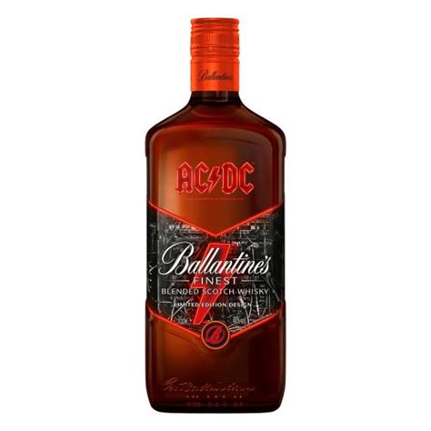 Whisky Escocês Blended Finest AC DC Ballantine s Garrafa 750ml Sonda