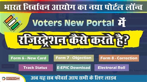 New Voter Id Card Portal Registraion New Voters Eci Portal Election