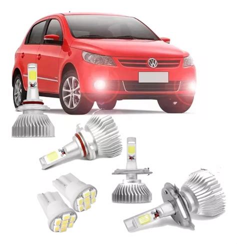 Kit Super Led Gol G5 P Farol Alto Baixo Milha H4 Hb4 Brinde