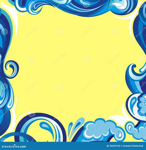 Abstract Water Frame Stock Vector Illustration Of Pearl 24595139