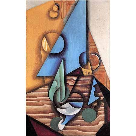 Juan Gris Masada I E Ve Bardak Stanbul Sanat Evi