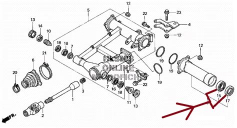 Honda Rancher Rear Axle Diagram Honda Atv 2005 Oem Parts Dia