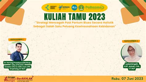 Kuliah Dosen Tamu Program Studi Sarjana Terapan Kebidanan Kediri Tahun 2023