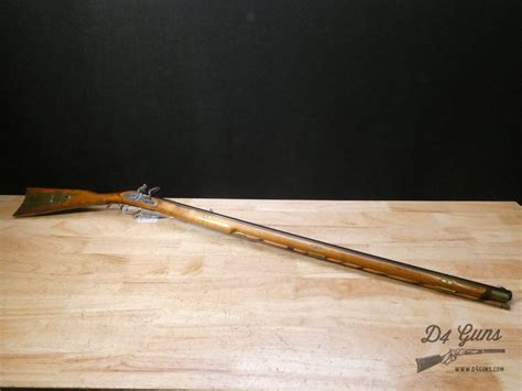 Kentucky Style Flintlock Rifle 50 Cal Oak Stock Brass Blackpowder Black Powder Rifles