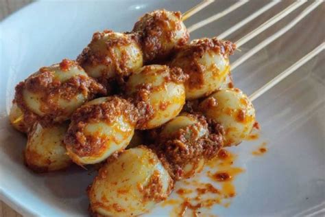 Resep Sate Telur Puyuh Sambal Kacang Rasanya Mantap Banget