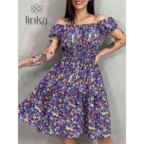 Vestido Curto Feminino Boneca Rodado Soltinho No Sedinha Ciganinha