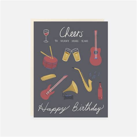 Cheers To Many More Years - Birthday Card | IvoryPaperCo | Birthday cards, Planner stationery ...