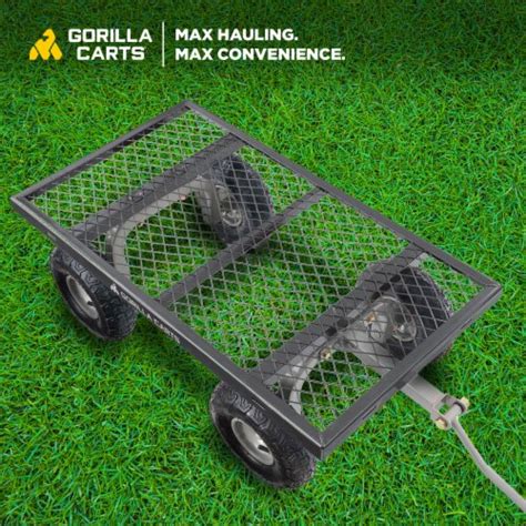 Gorilla Carts Steel Utility Cart Garden Beach Wagon 800 Pound Capacity