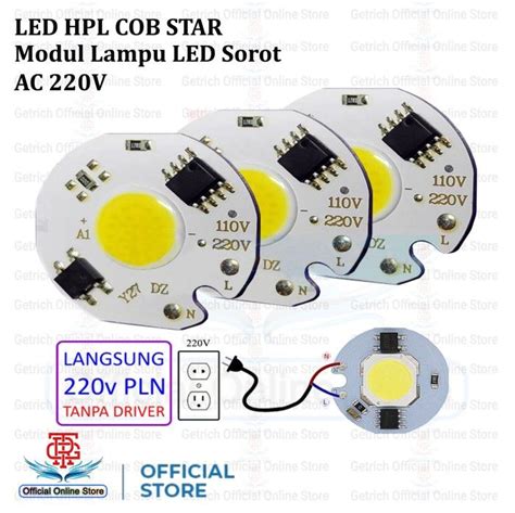 Led Hpl Cob Star W Modul Bohlam Lampu Sorot Ac V Mm