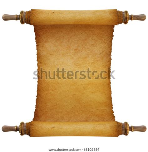 ancient antique scroll  white background stock illustration