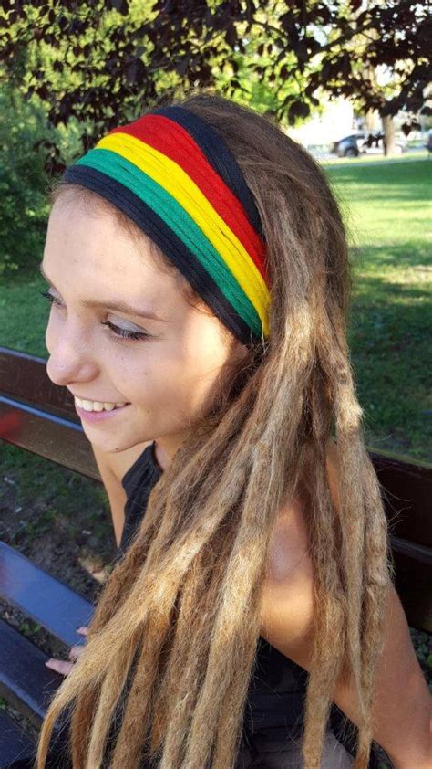 Rasta Headcarf Headband Reggae Hippie Headband Rasta Headwear Etsy