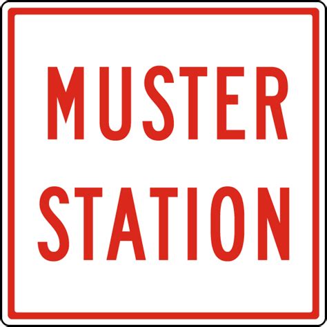 Muster Station Sign - Fast Shipping & 10% Discount Available