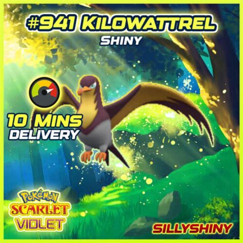 Kilowattrel Shiny Iv Fast Trade Violet Pokemon Scarlet Ev D Rare