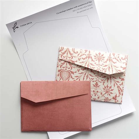 Asymmetrical Flap C6 Sized Envelope Template Free Download Fiona Ariva