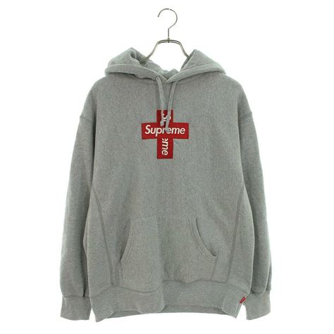 Supreme Aw Cross Box Logo Hooded Sweatshirt