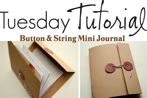 The Creative Place DIY Button And String Mini Journal