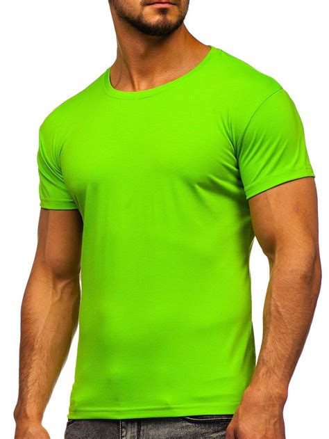 Camiseta De Manga Corta Sin Estampado Para Hombre Verde Claro Bolf 2005 Verde Claro