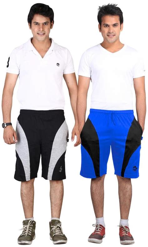 Buy Vego Men S Regular Fit Cotton Shorts Multicolor Online At Best