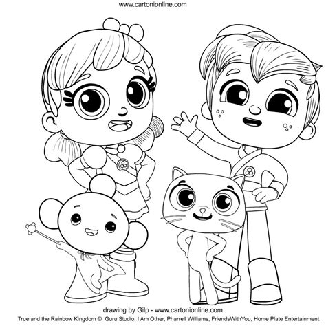 True And The Rainbow Kingdom Coloring Page Coloring Home