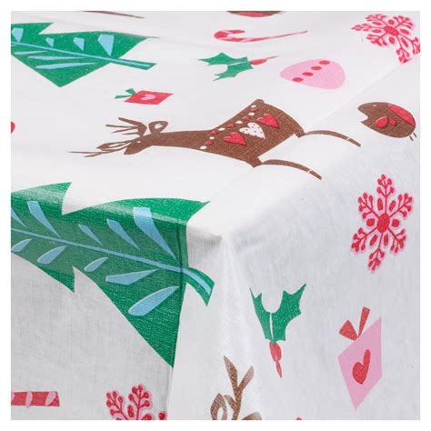 Disposable Christmas Tablecloth Festive Rectangle Oblong Table Cloth