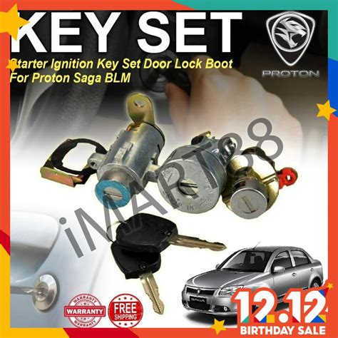 Proton Saga BLM FLX Key Set Starter Switch Kunci Start Kereta Lock