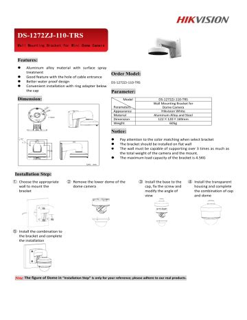 Hikvision Ds Zj Trs Cctv Accessory Data Sheet Manualzz