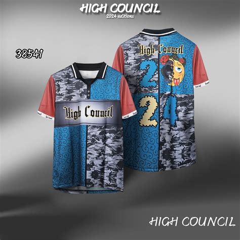 RETRO COLLAR VIRAL HIGH COUNCIL HC BLACK VOLUME READY STOCK Baju