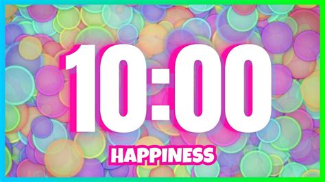 10 Minute Timer With Happy Music | Classroom - Rainbow - Alarm | - YouTube