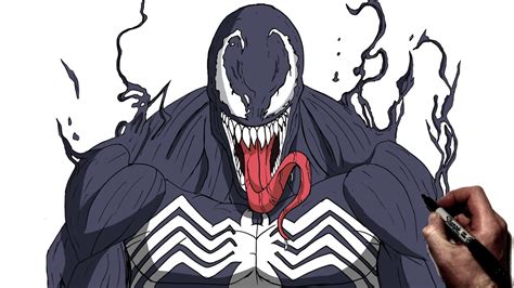 How To Draw Venom Step By Step Venom Venomdrawing Easyvenomdrawing