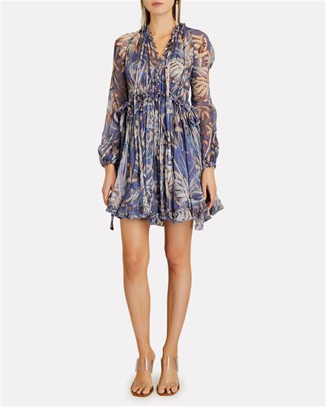 Zimmermann Botanica Floral Silk Chiffon Dress Intermix®