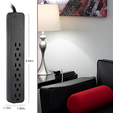 Snapklik 6 Outlet Surge Protector 10 Ft Extension Cord Power