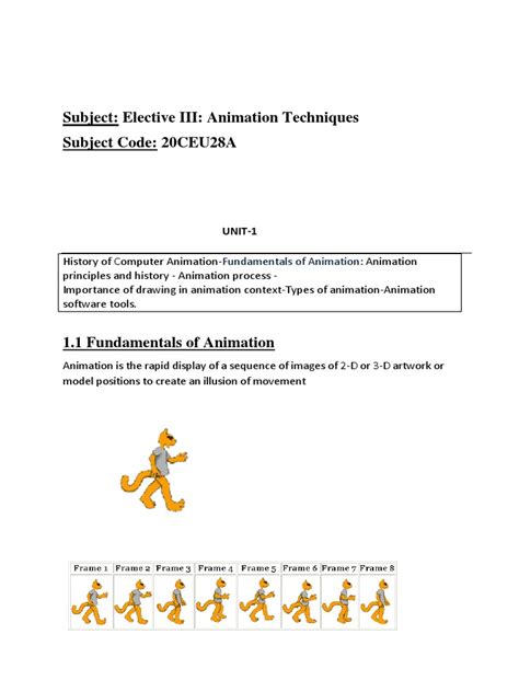 Exploring the Fundamentals of Computer Animation | PDF