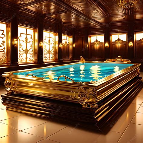 Premium Ai Image Gold Pool
