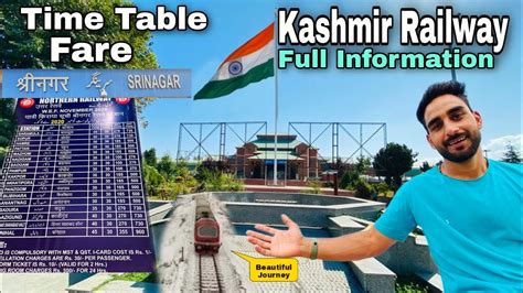 Kashmir Srinagar Railway Station Train Timetable Fare YouTube