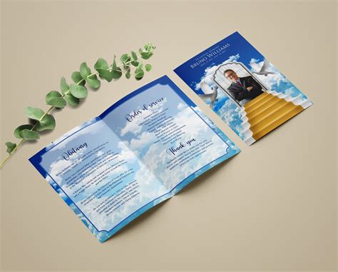 Editable Stairway To Heaven Funeral Program Package With Etsy