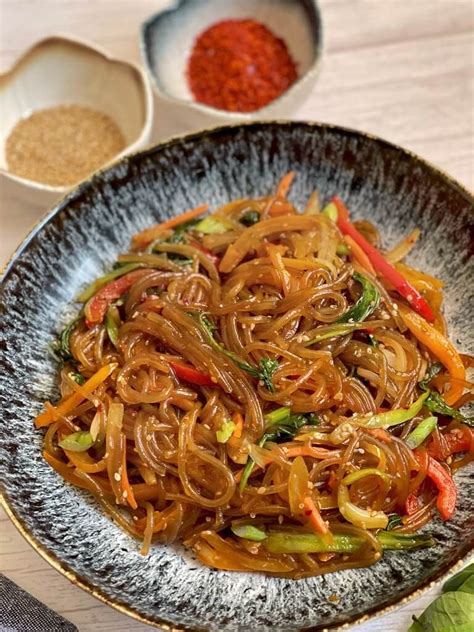 Vegetarian Japchae Korean Stir Fried Glass Noodles Artofit