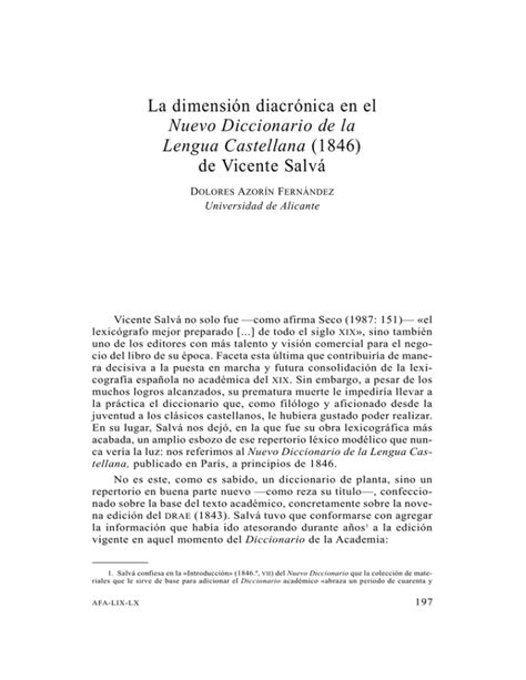 La dimensión diacrónica en el Nuevo Diccionario de la Lengua