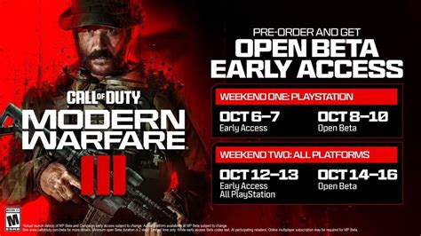 Calendrier De La B Ta Ouverte De Modern Warfare Call Of Duty