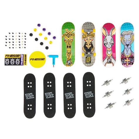 Kit 4 Skates De Dedo Tech Deck Ultra Acessórios Para Montar