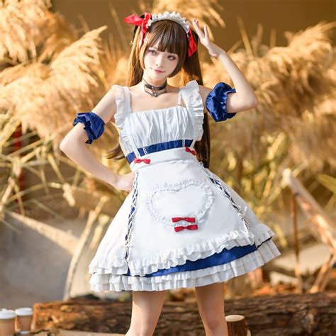 Brang New Maid Cosplay Costumes Bunny Girl Lingerie Princess Party Dress Lolita Sweetheart Apron