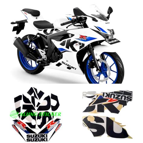 STIKER STRIPING LIS LES BODY MOTOR SUZUKI GSX 150R TAHUN 2016 WARNA