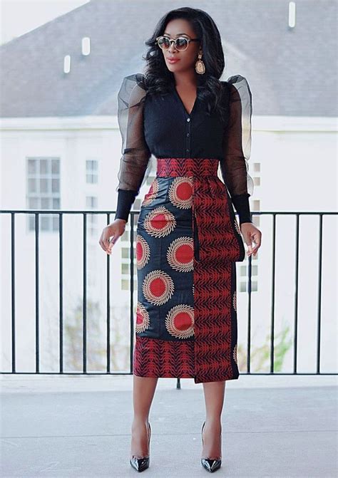 Ankara Pencil Skirt African Skirts High Waist African Print Maxi Skirt