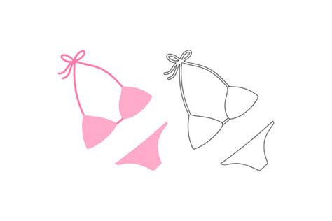 Summer Bikini Fill Outline 6 Graphic By Humanbeing Studio Creative Fabrica