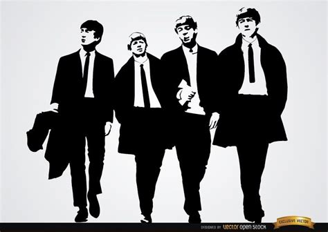 The Beatles Silhouette Vector