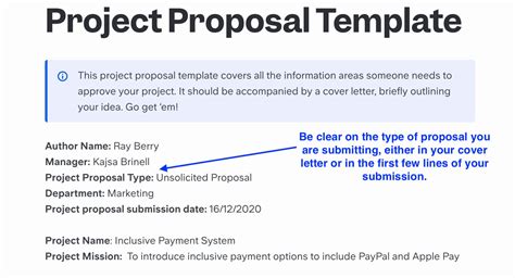 How To Write A Project Proposal Free Template