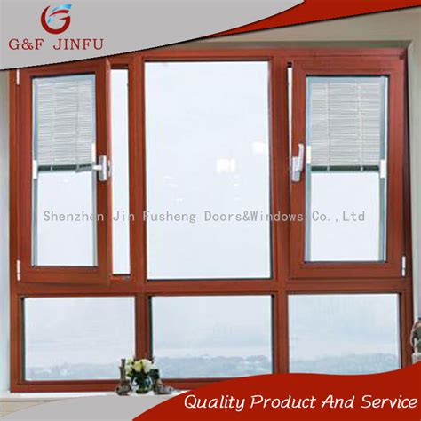 Aluminium Profile Thermal Break Casement Tilt Turn Window With Louver