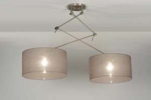 Hanglamp 30100 Modern Stof Zilvergrijs Rond